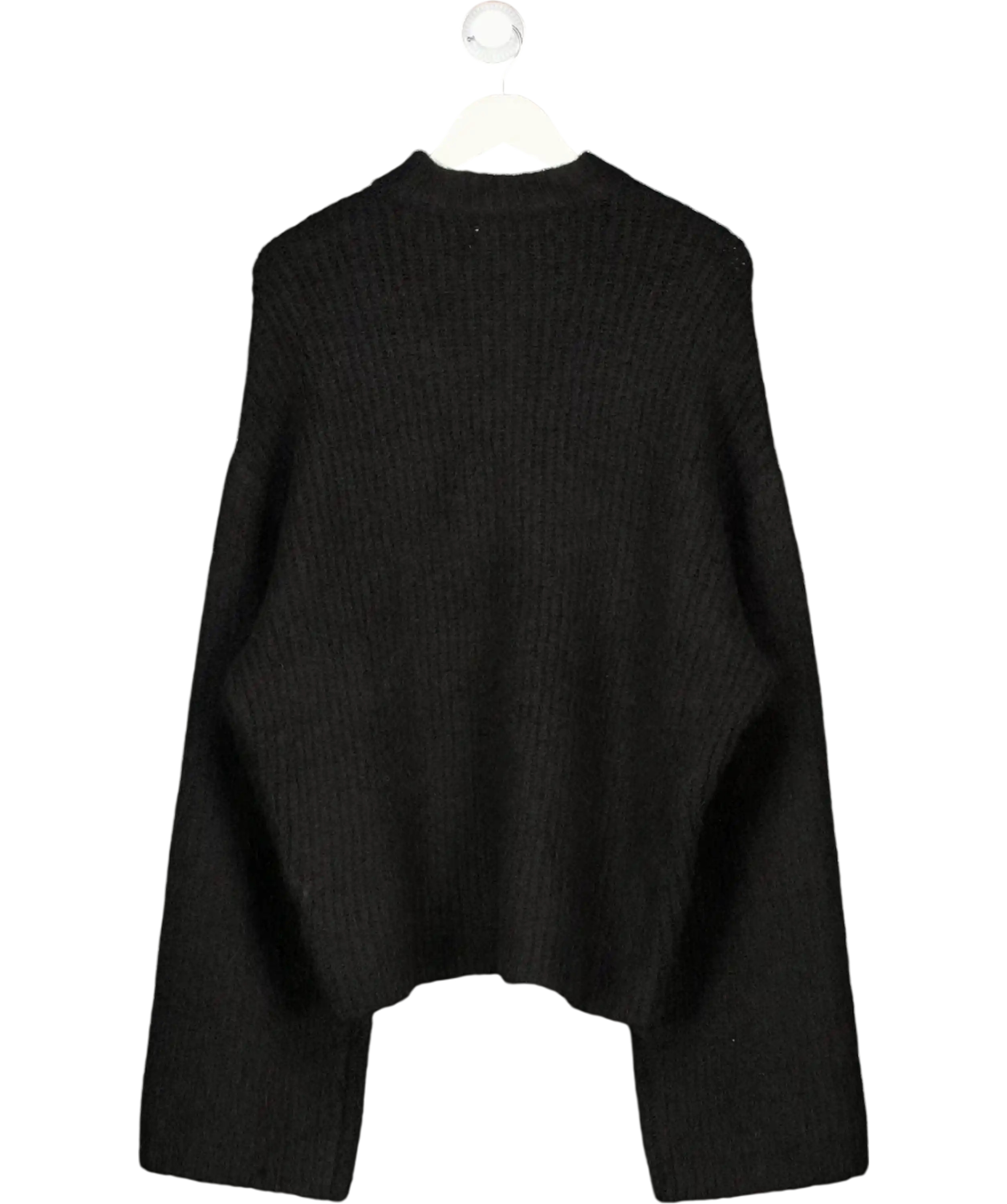 ENTIRE STUDIOS Black Oversize Alpaca Blend Jumper UK XS