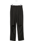 ZARA Black Split Knee Straight Leg Trouser UK XS
