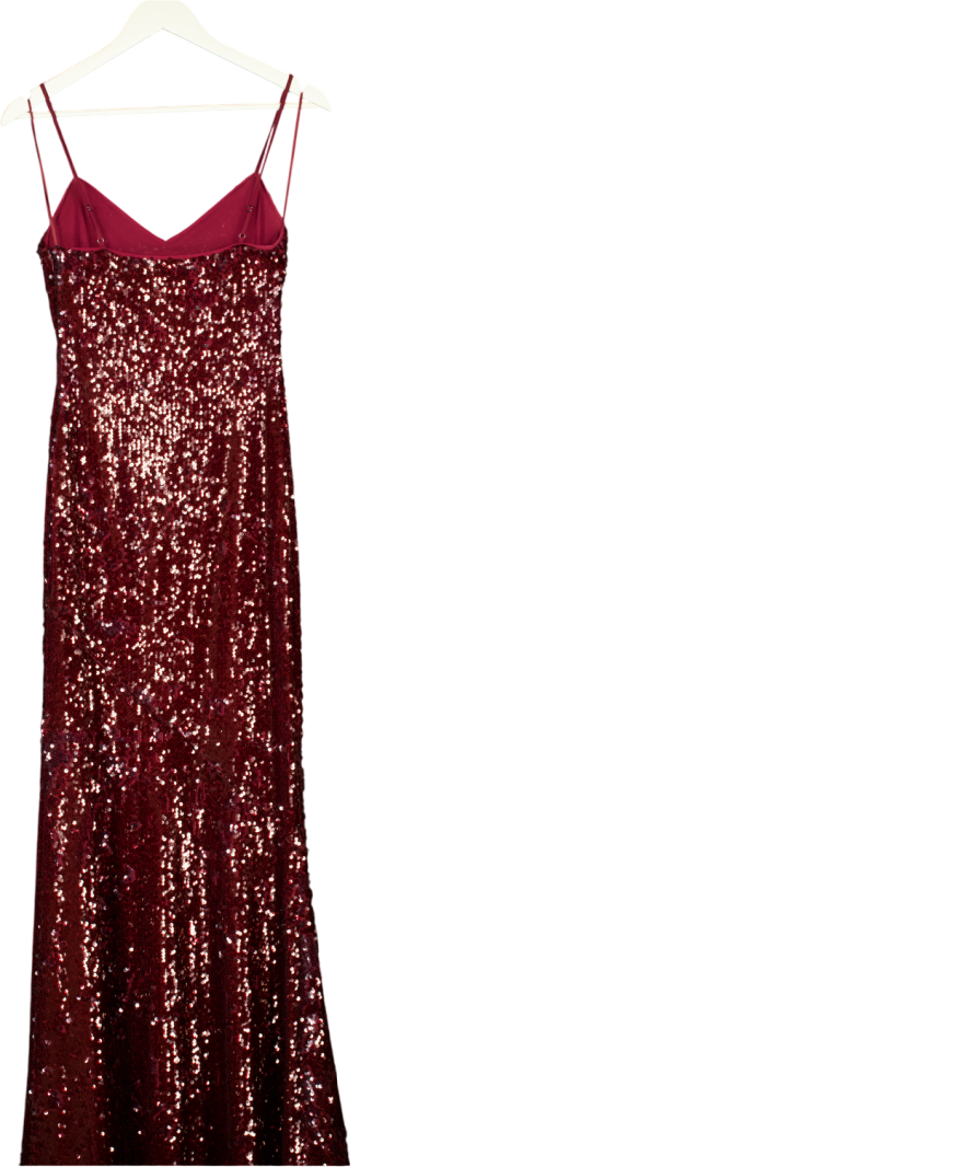 Reformation X Nara Smith Oxblood Red Sequin Drizzle Dress Us2 UK 6