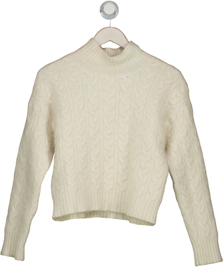 Sezane Cream Hugo Cable Knit Jumper UK XL