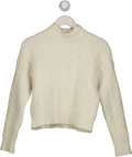 Sezane Cream Hugo Cable Knit Jumper UK XL