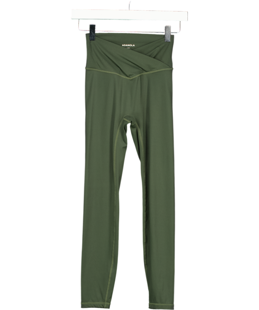 ADANOLA Green Cross Front Leggings UK XS