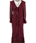 RIXO Burgundy Red Gracye Georgette Dress UK 12