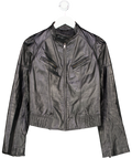 Diesel Black Leather Jacket UK S
