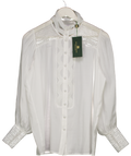 Holland Cooper White Ivory Featherton Lace Shirt UK 8