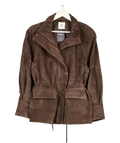 L.CUPPINI The Hailey Suede Jacket Brown UK S