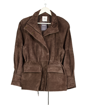 L.CUPPINI The Hailey Suede Jacket Brown UK S