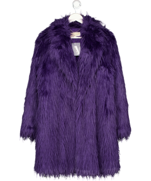 MICHAEL Michael Kors Purple Faux Fur Coat UK S