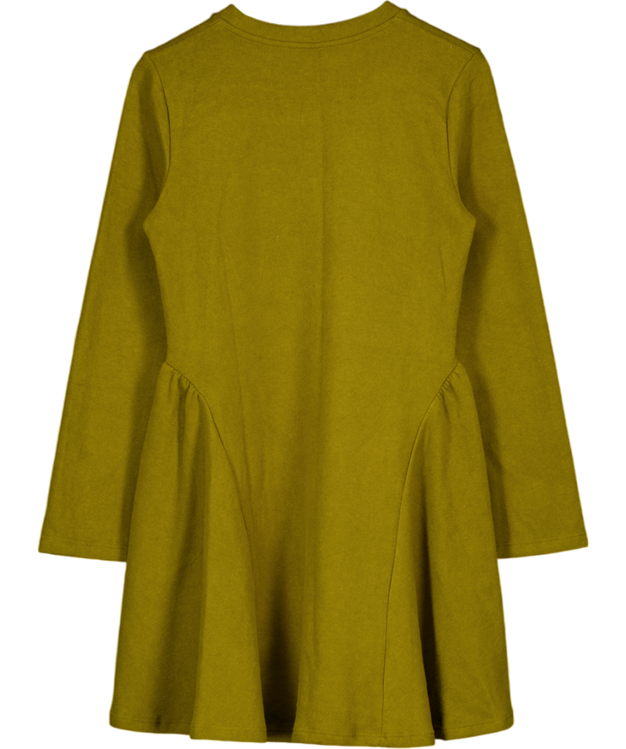 ASOS Olive Green Fleece Long Sleeve Mini Dress UK 16