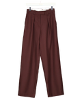 ARKET Burgundy High-waist Pleated Trousers UK 6