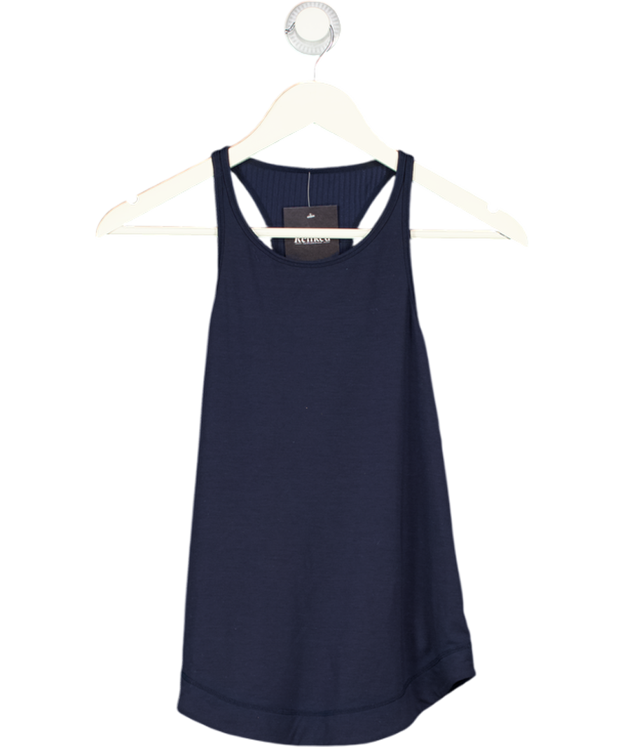 SWEATY BETTY Navy Blue Racer Back Vest Top UK XS