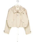 L'agence Beige Bronwyn Crop Windbreaker UK S