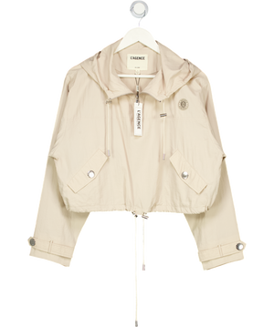 L'agence Beige Bronwyn Crop Windbreaker UK S