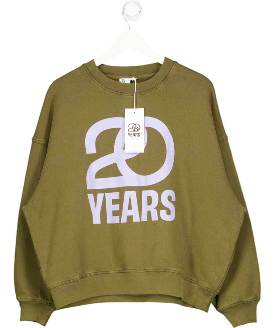 American Apparel Green 20 Years Plizzy Sweatshirt UK S