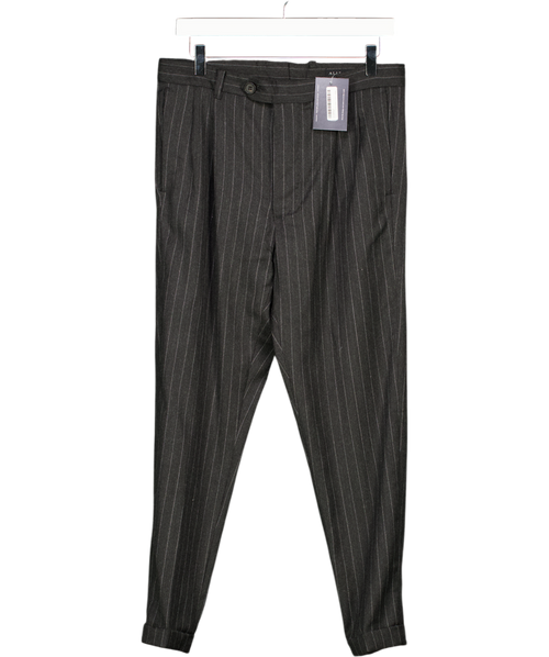 All Saints Grey Pinstripe Skinny Trousers W28