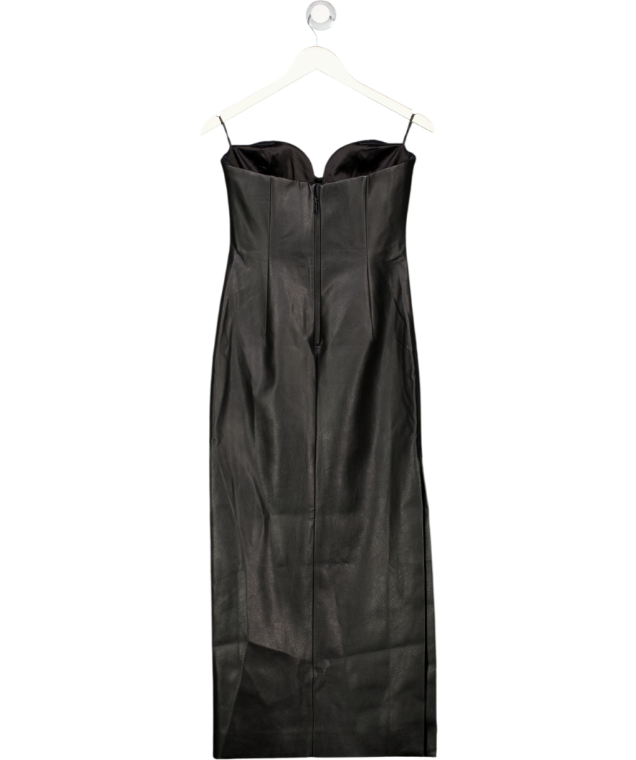 BARDOT Eleni Faux Leather Midi Dress In Black UK 8