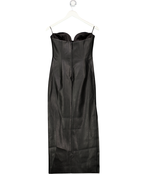BARDOT Eleni Faux Leather Midi Dress In Black UK 8