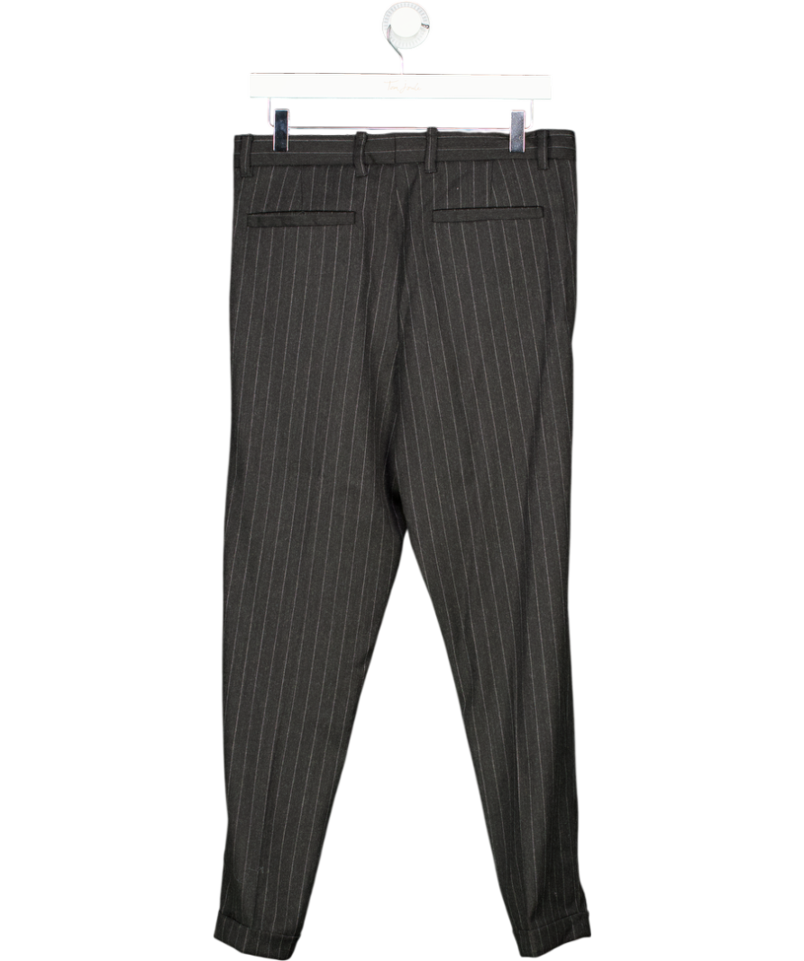 All Saints Grey Pinstripe Skinny Trousers W28