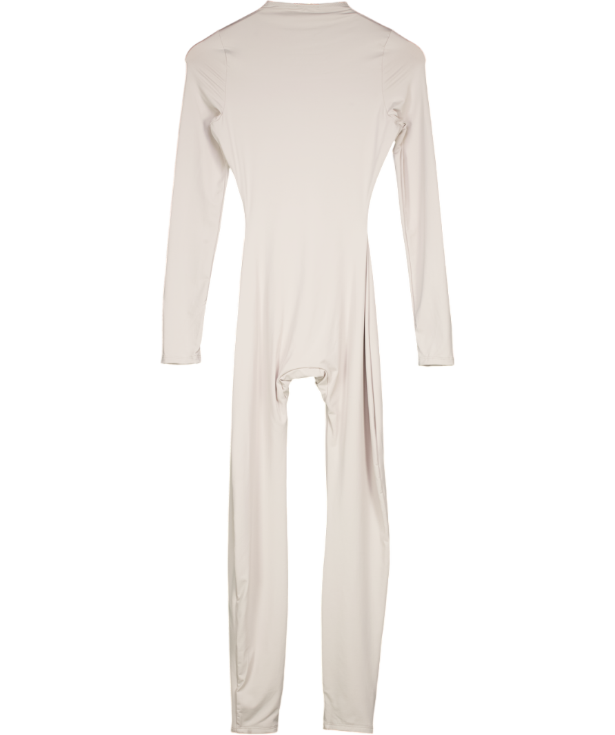 Mars the Label Grey Contour Zip Up Jumpsuit UK 8