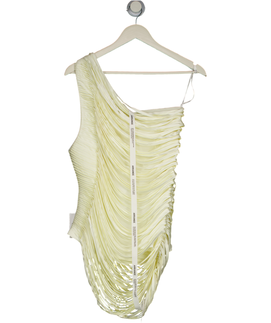 ASOS Arrange Draped Fringe One Shoulder Top In Winter White UK 12