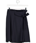 REISS Navy Blue Pleated Tie Detail Mini Skirt UK 8