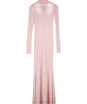 Noughts & Kisses Pink Gisele Fine Knit Maxi Dress UK S