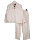 THE WHITE COMPANY Pink Striped 100% Organic Cotton Pyjama Set UK M