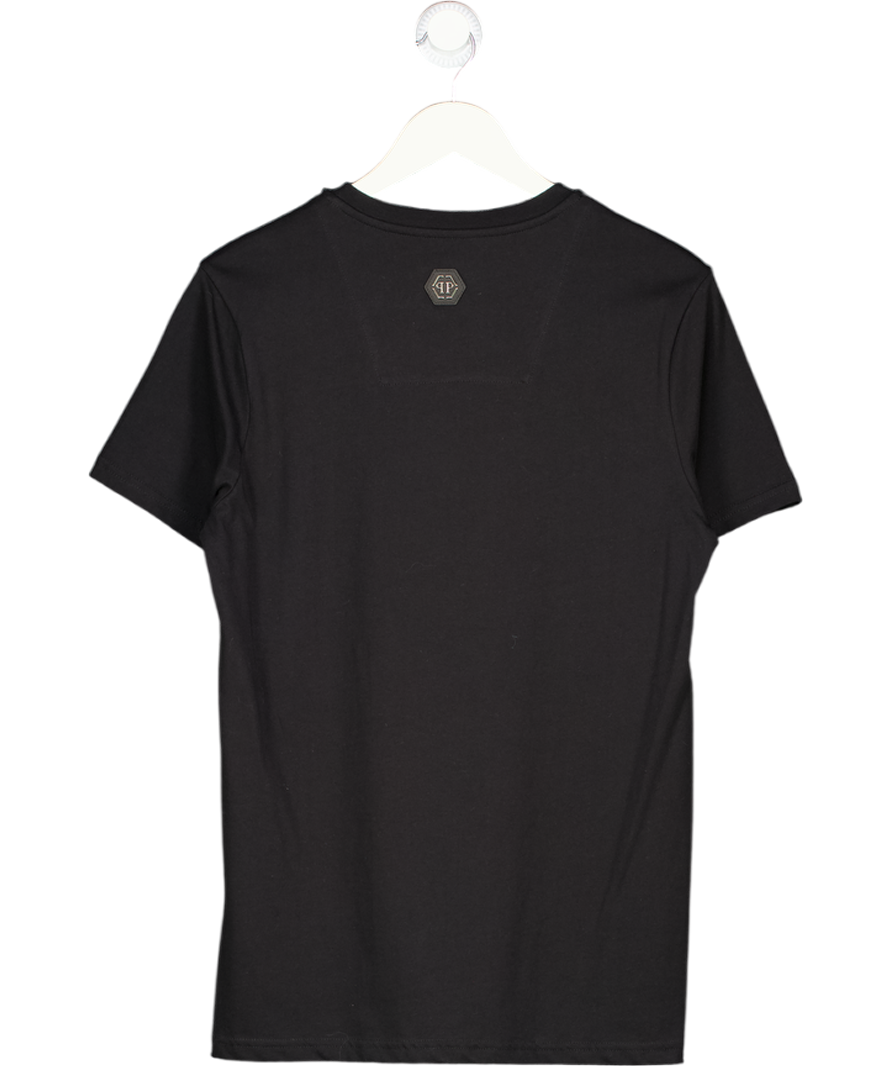 PHILIPP PLEIN Black "money Maker"  Logo T-shirt UK M