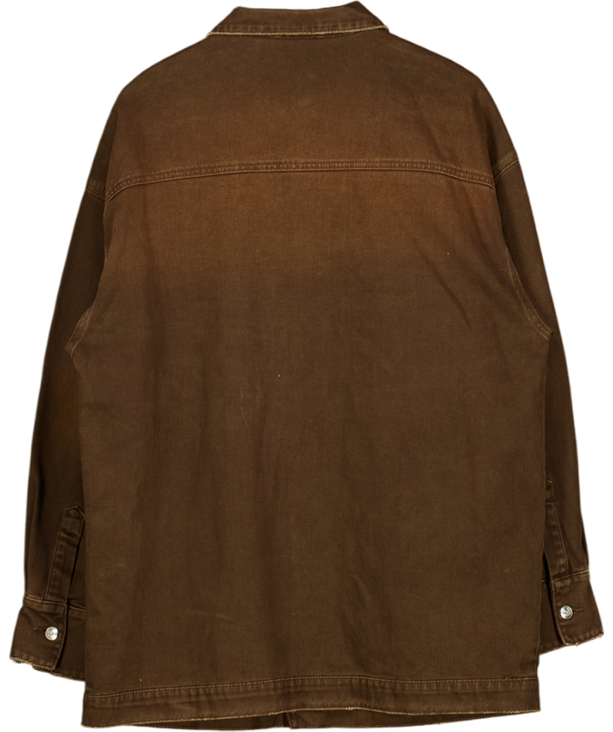 SER.OY.A Chocolate Brown Storme Relaxed Shacket UK M/L