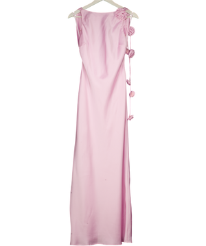 RUNAWAY THE LABEL Floral Detail Maxi Dress - Petal Pink UK XS