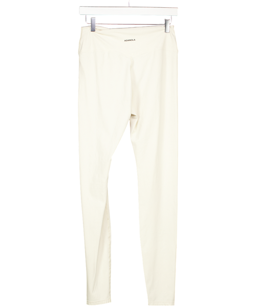 Adanola White Classic Seamless Leggings UK L