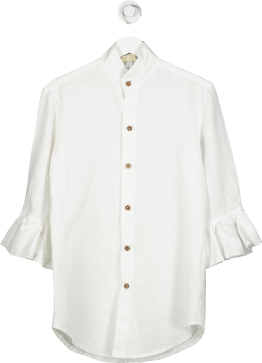 Freya Lillie White Linen Marcia Shirt UK 6-8
