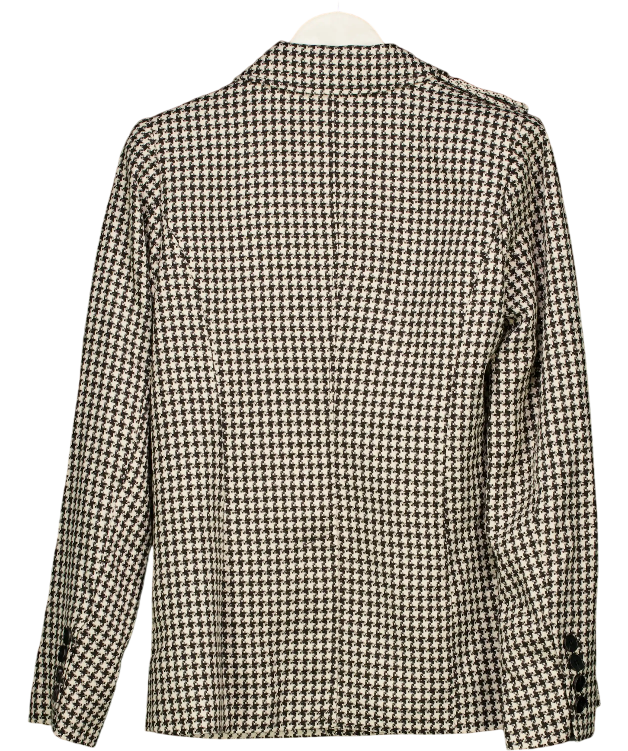 PAIGE Skyler Houndstooth Jacket Black White UK S