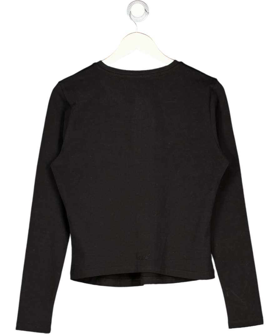 T/ALA Black 365 Core Cotton Henley Top UK XL