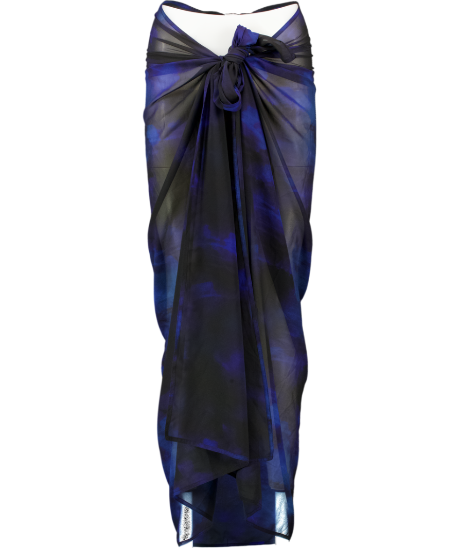 Sydney lane Blue Clovelly Long Sarong Neptune Print One Size
