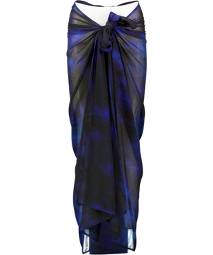 Sydney lane Blue Clovelly Long Sarong Neptune Print One Size