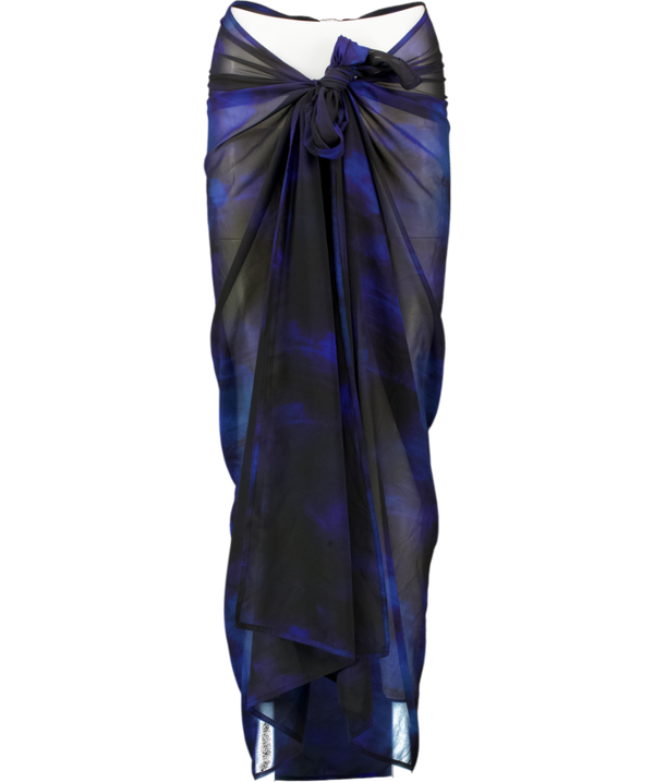 Sydney lane Blue Clovelly Long Sarong Neptune Print One Size