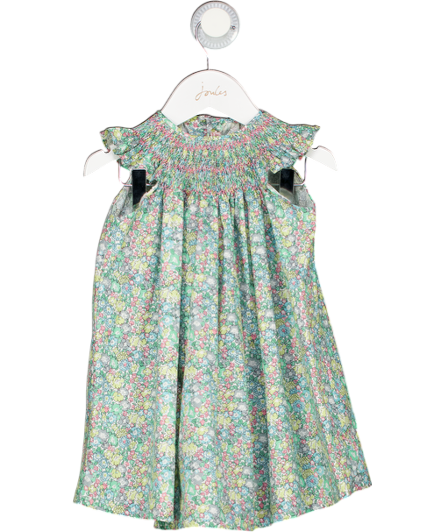 La Coqueta Multicoloured Floral Print Smocked Neck Dress 3 Years
