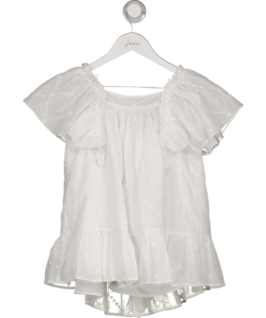 Benedita Ivory White Embroidered Bow Back Dancing Dress 5 Years