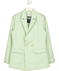 NA-KD Melange Double Breasted Blazer In Green UK 8