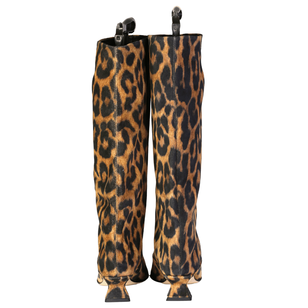 MIISTA Brown Animal Print Suede Effie Boots UK 6 EU 39 👠