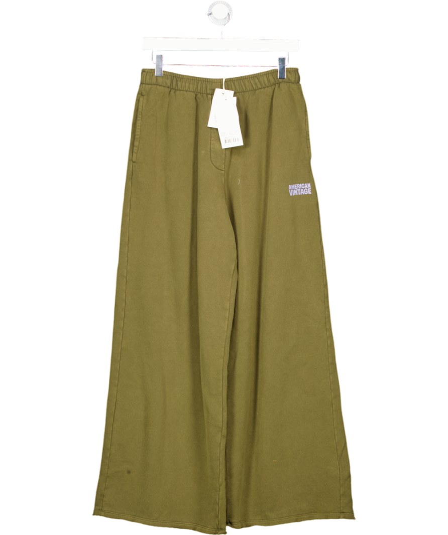 American Vintage Green 20 Years Plizzy Joggers UK 8