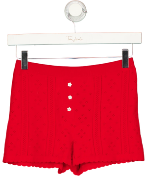 Papi Lav Red Mini Shorts UK S
