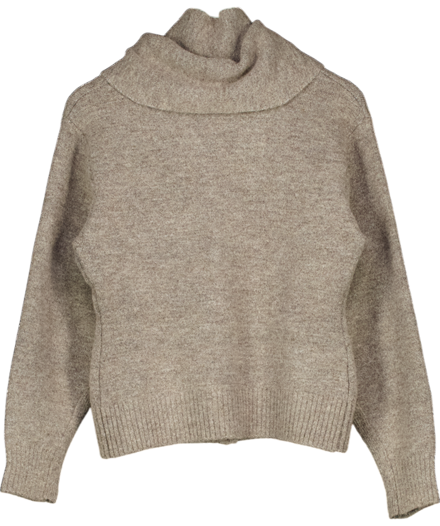 ZARA Beige Scarf Neck Cardigan UK S