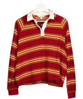 NEXT Red Striped Polo Shirt Top UK L