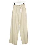 NA-KD Beige Linen Wide Leg Trousers Size Eu 36 UK 8