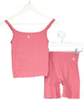 4th & Reckless 2-piece Pink Top And Cycle Shorts Activewear Set UK XS
