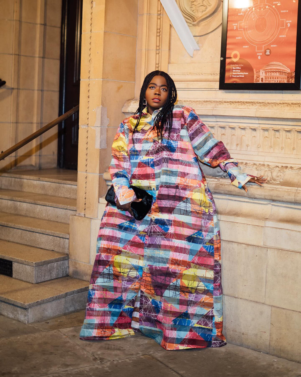 KAI COLLECTIVE Multicoloured Amira Technical Organza Oversized Long Sleeve Shirt Dress Sz2 Uk 16-22 UK XL/XXL