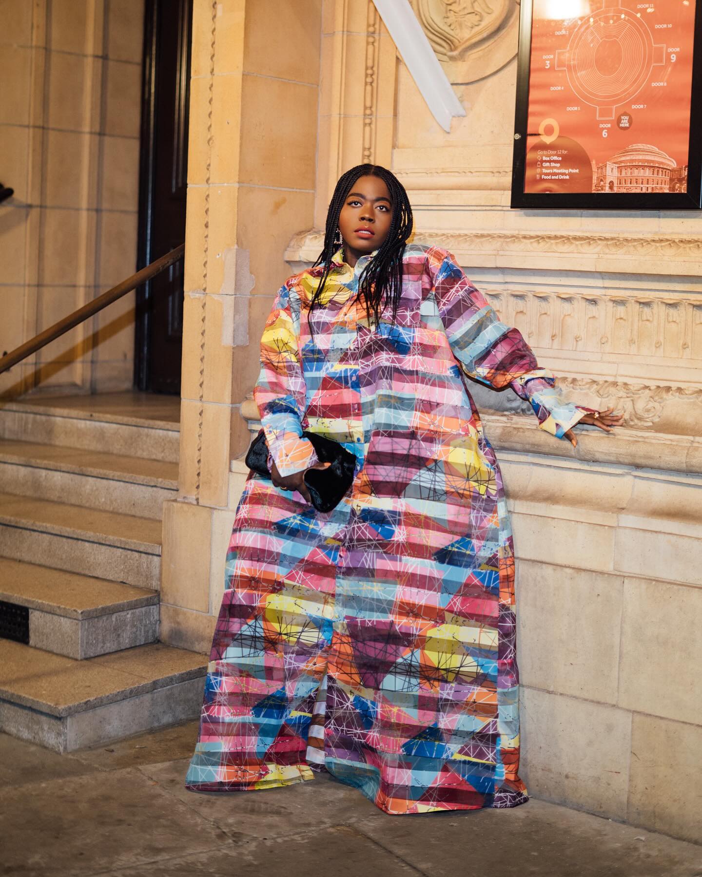 KAI COLLECTIVE Multicoloured Amira Technical Organza Oversized Long Sleeve Shirt Dress Sz2 Uk 16-22 UK XL/XXL