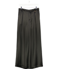 INTERDEE Black Satin Wide Leg Trousers UK M